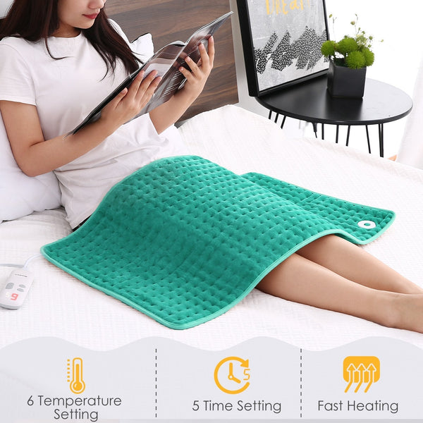 Heating Pads for Back Pain,18"x33" Large Electric Heating Pads with Auto Shut Off,6 Temperature Settings,Super-Soft,Fast Heating for Neck Back Shoulder Relief and Cramps--Wholesale--US - NAIPO