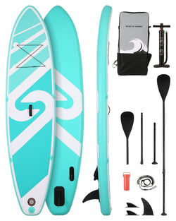 Inflatable Paddle Board Stand Up Paddle Board Inflatable Paddleboard SUP Board with Premium Full Accessories 120"x30"x6" for Youth & Adults Have Fun in Oceans, River and Lakes - NAIPO