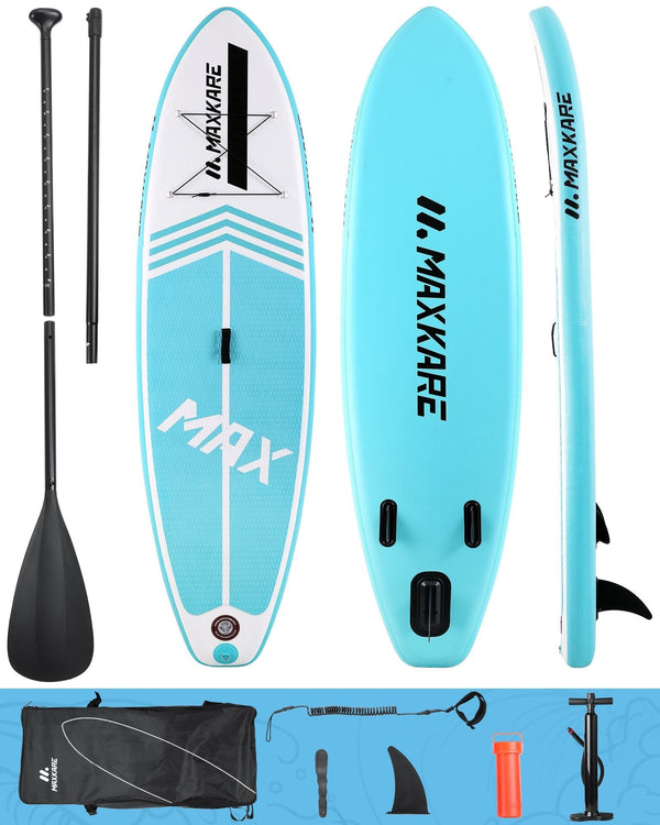 Inflatable Paddle Board Stand Up Paddle Board SUP with Premium Stand-up Paddle Board Accessories & Non-Slip Deck ISUP Backpack Paddle Leash Pump Paddle Board for Fishing Yoga for Adult & Youth & Kid--Wholesale--US - NAIPO
