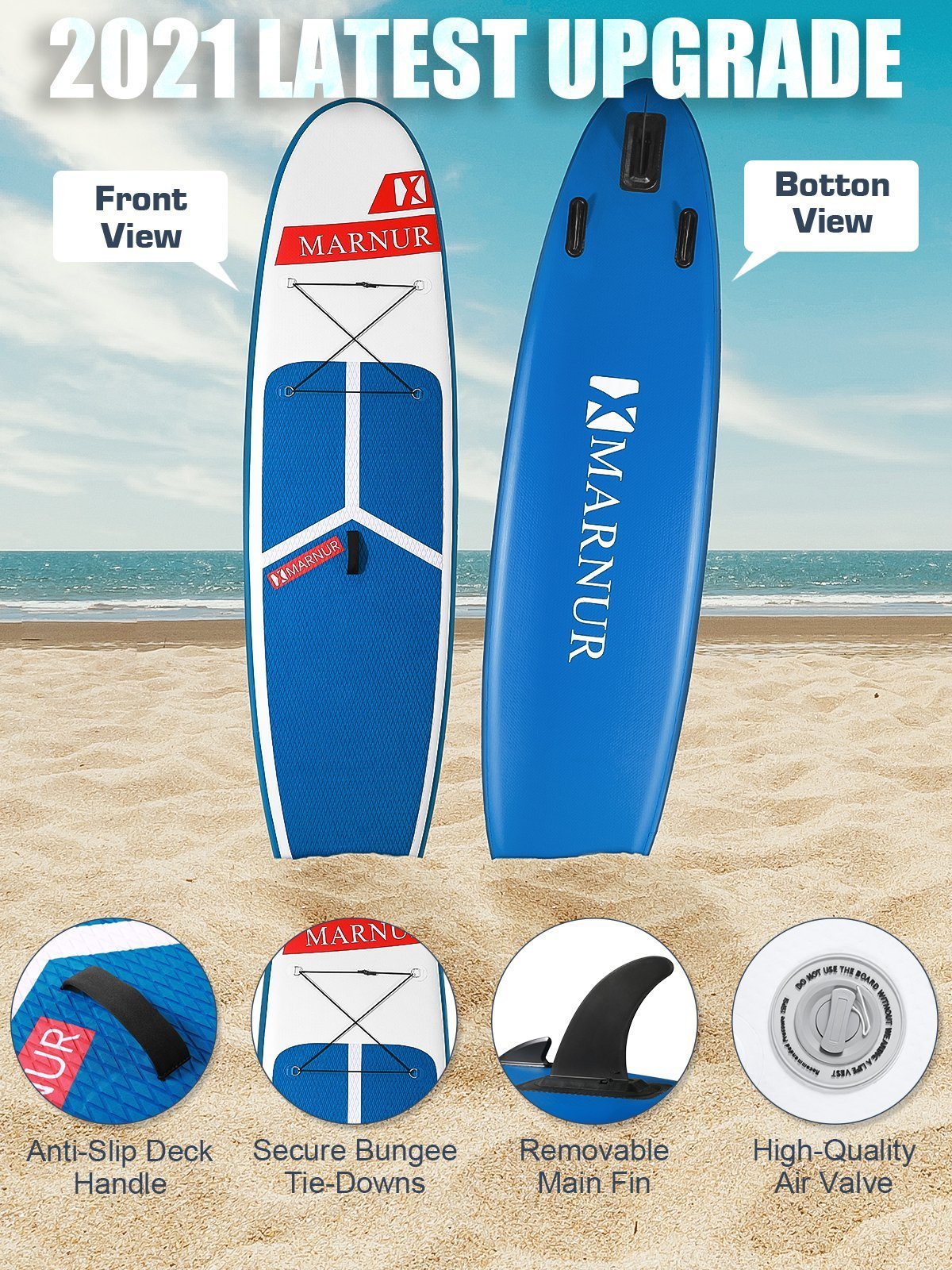 Inflatable Stand Up Paddle Board 2021 Latest Upgrade 30" SUP Board Set, Inflatable, 350 Lbs, Non-Slip Deck, Paddle Surfboard, Paddle, Pump, Backpack--Wholesale--US - NAIPO