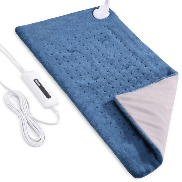 Large 12" x 24" Size Heating Pad with 3 Heat Settings and 2 Hour Auto shut off, Sky Blue--Wholesale--US - NAIPO