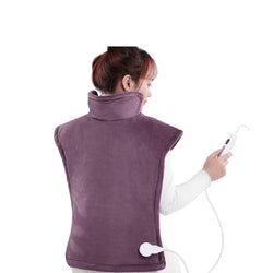 Large Electric Heating Pad for Back and Shoulders, 24”x33” Heat Wrap Vest with 6 Heating Levels, 1.5 Hours Auto Shut Off Available, Purple--Wholesale--US - NAIPO