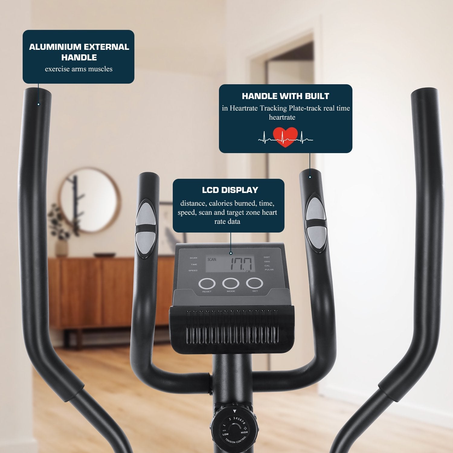 MARNUR Elliptical Training Machine 8 Levels Resistance Adjust