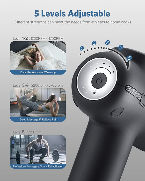 Massage Gun for Athletes, Naipo Handheld Massage Deep Tissue Body Muscle Massage Gun Professional Percussion for Pain Relief--Wholesale--US - NAIPO