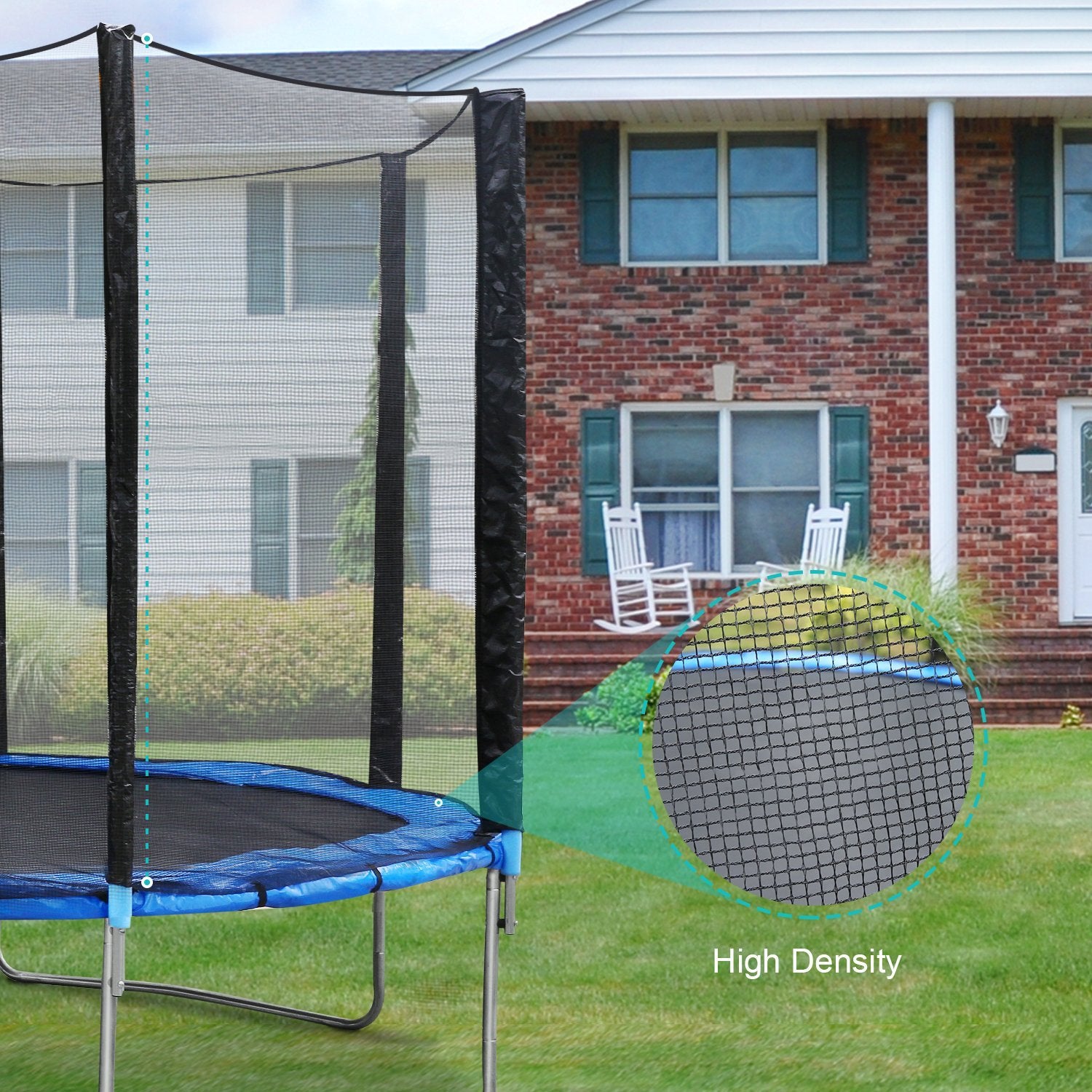 Maxkare 14 FT Trampoline for Kids Adults--Cutting-Edge Polypropylene Jumping Mat with Recreation Trampoline Ladder & Enclosure Safety Net Provide Bounce Outdoor or Backyards - NAIPO