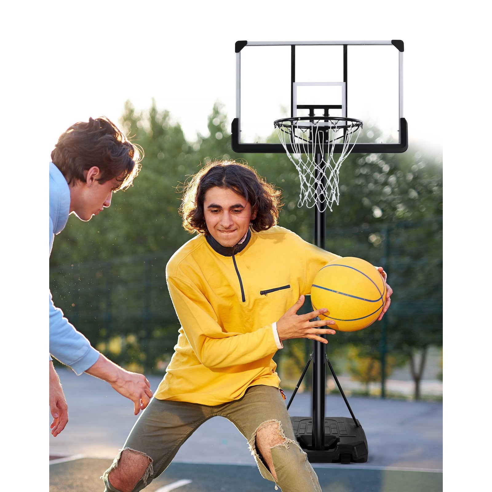 Basketball Hoop Basketball Goal Height Adjustable Basketball Equipment NAIPO