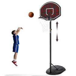 MaxKare Basketball Hoop & Goal Portable Basketball System Stand Height Adjustable 5.5ft -7.5ft with 32 in Backboard & Wheels for Youth Kids Outdoor Indoor Basketball Goal Game Play - NAIPO