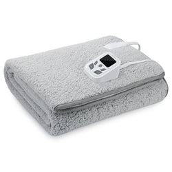 MaxKare Heated Mattress Pad Electric Underblanket Soft Cotton Fabric,10 Heat & 9 Timer Auto Off Settings ETL Certification Overheating Protection Relief Tense Muscle, Machine Washable & Dryer, Twin - NAIPO