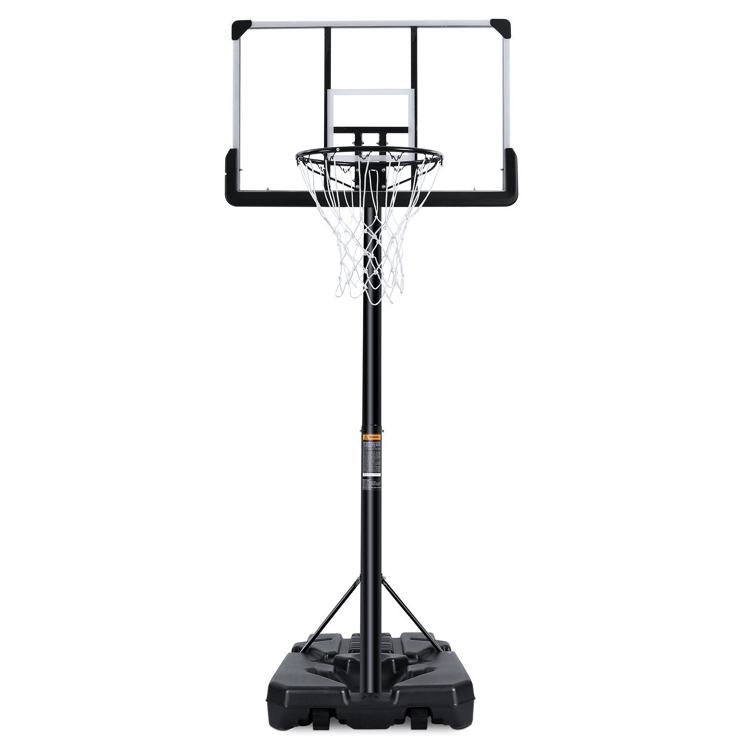 Portable Basketball Hoop & Goal Basketball System Basketball Equipment Height Adjustable 7ft Gin-10ft with 44 Inch Backboard and Wheels for Youth Kids Indoor Outdoor