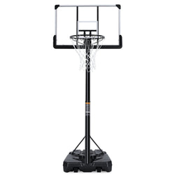 MaxKare Portable Basketball Hoop & Goal Basketball System Basketball Equipment Height Adjustable 7ft Gin-10ft with 44 Inch Backboard and Wheels for Youth Kids Indoor Outdoor - NAIPO