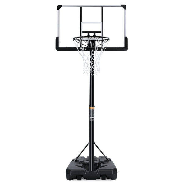 Portable Basketball Hoop & Goal Basketball System Basketball Equipment Height Adjustable 7ft Gin-10ft with 44 Inch Backboard and Wheels for Youth Kids Indoor Outdoor