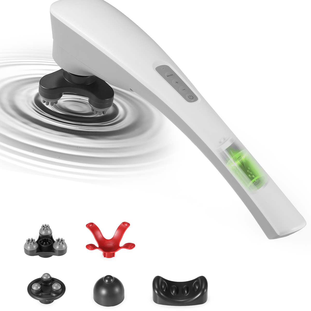 naipo massagegeräte vibration handmassagegerät NAIPO Massagegerät Infrarot Wärmefunktion, 4 Aufsätze,