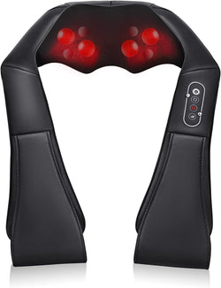 Naipo Neck and Shoulder Massager, 3D Deep Tissue Kneading Shiatsu Massager with Heat - NAIPO