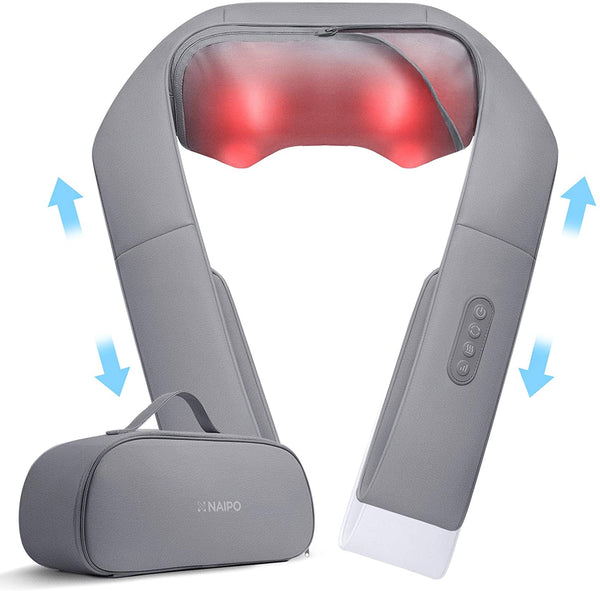 Naipo Neck Back Massager with Adjustable Heat and Straps for Neck and Back, Shoulder, Foot and Legs (Deep Gray)--Wholesale--US - NAIPO