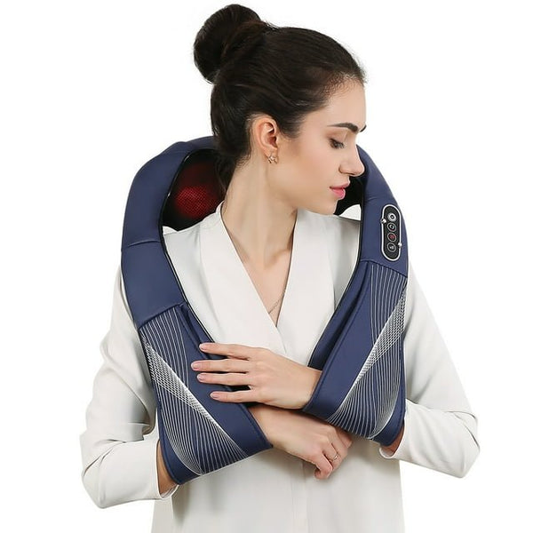 Naipo Shiatsu Back and Neck Massager with Heat, 8 Nodes Deep Kneading Massage for Neck, Back, Shoulder, Foot and Legs, Use at Home, Car, Office Christmas Gift - NAIPO