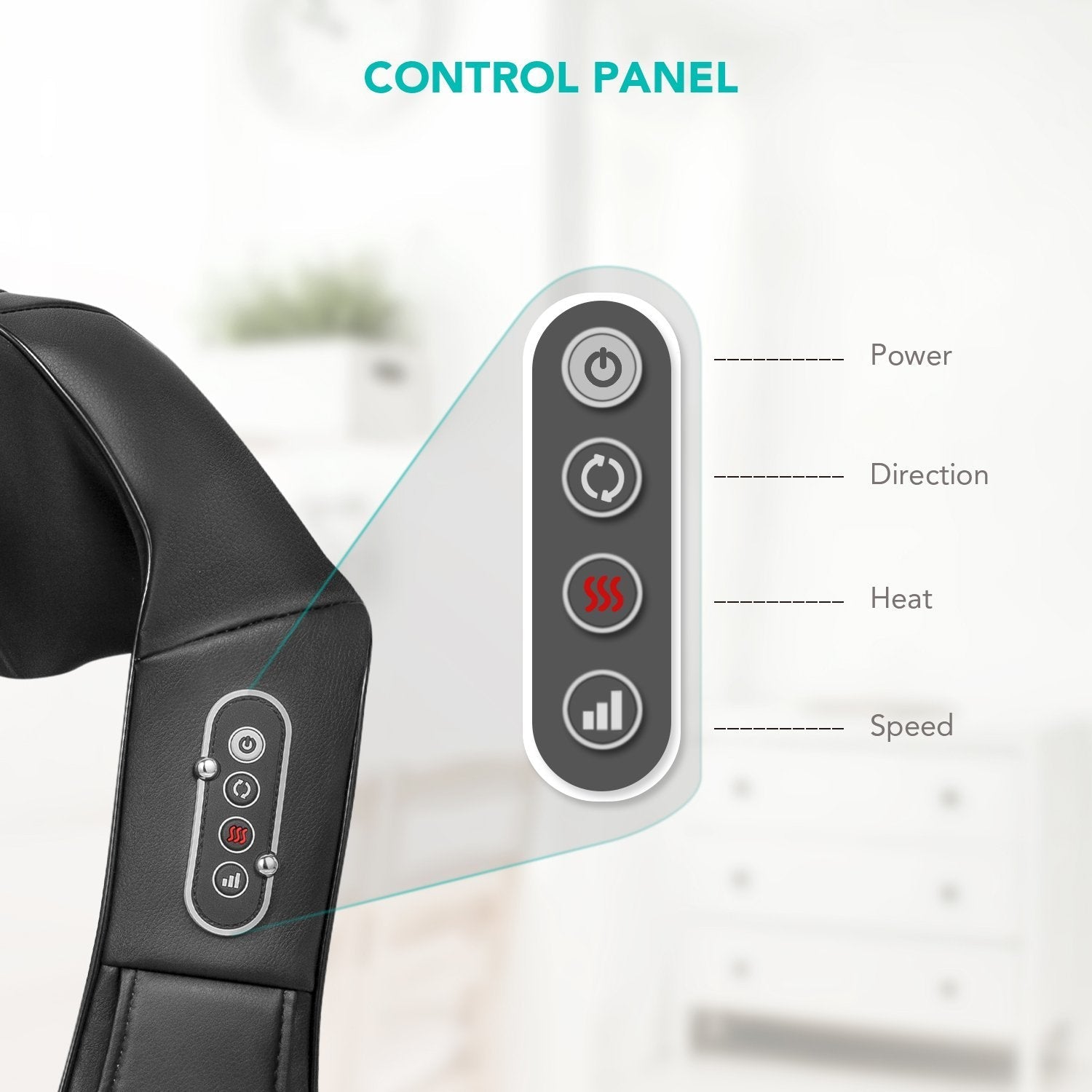 Naipo Shoulder & Neck Massager with Shiatsu Kneading Massage and Heat--Wholesale--US - NAIPO