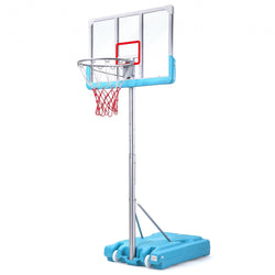 Poolside Basketball Hoop System Portable Swimming Pool Basketball Goal Set Game Stand Adjustable Height 35’’ Outdoor Indoor For Kid Adult W PVC Shatterproof Backboard Aluminum Alloy Anti-Rust Basketball Rim Net Turquoise - NAIPO