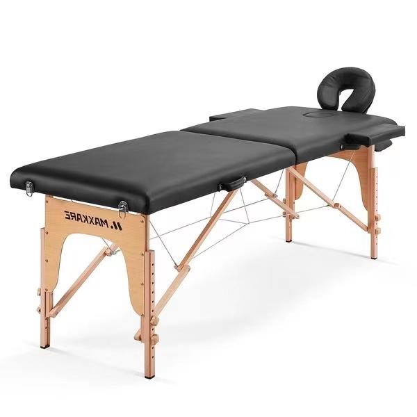 Portable Massage Table with 2 Fold Wooden - NAIPO