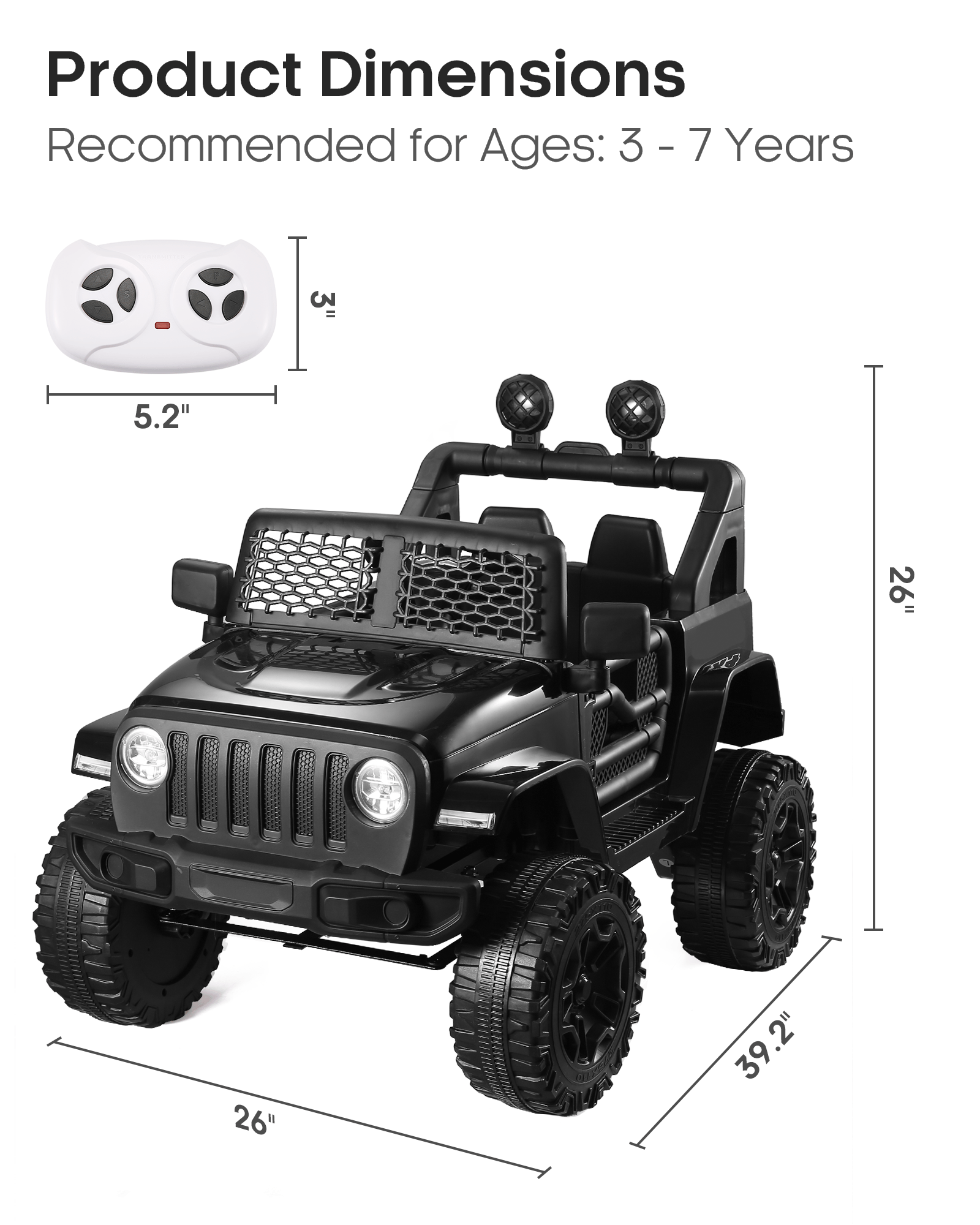 Ride on Truck Black - NAIPO