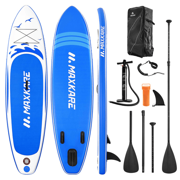 Stand Up Paddle Board Inflatable SUP W Stand-up Paddle Board Accessories Backpack Paddle Leash Pump Non-Slip Deck ISUP Fishing Yoga Rigid Solid 10'× 30" ×6'' Thick Adult & Youth & Kid--Wholesale--US - NAIPO